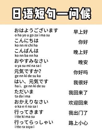日语短句——问候篇~ #日语 #学日语 #日语教学 #日语入门 #日语轻松学