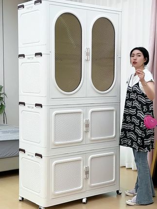 挂衣柜家用储物柜简易衣柜免安装收纳柜儿童衣柜可折叠衣橱置物柜#衣橱 #衣柜 #储物柜 #收纳柜 #置物架