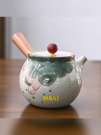 手绘哥窑泡茶壶陶瓷开片手工西施壶