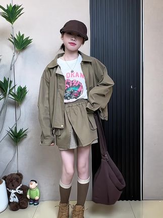 #中大女童穿搭 #潮酷穿搭 #春秋新款 #秋日户外就穿琥珀系 #琥珀流光风外套太适合秋天了 @抖加🔥上热门🔥dou+🔥热点宝 @抖加上热门