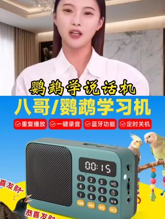 #小鸟学说话 鹦鹉学说话神器教鸟学习机八哥玄凤和尚录音机鸟用复读机解闷玩具#小鸟学说话录音机#鸟用复读机解闷玩具