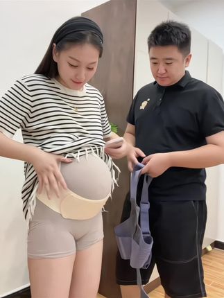 孕期必备的托腹带真的没有必要买太贵的,就我身上穿的这款三十多块的刚刚好,满满的通气孔,透气不闷热#孕期 #孕妇托腹带 #托腹带
