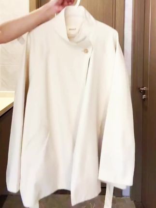 2025春秋新款!小个子女生必备白色立领日系风衣 #2025春秋款 #小个子风衣 #立领风衣女款 #立领风衣外套 #春秋风衣新款