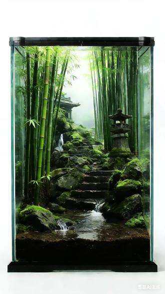 雨淋竹景的制作过程
(上集)
下雨的微景观#鱼缸造景#原创作品 #竹林深处有琴韵 #开缸 #原生造景