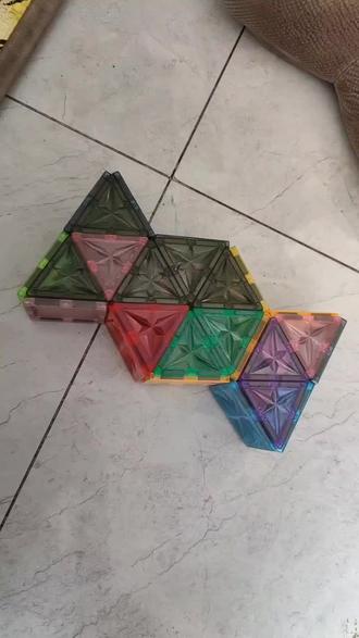 磁力片糖果#磁力片的1000种玩法 #磁力片 #磁力片拼图大全教程 #磁力片搭建 #磁力片积木