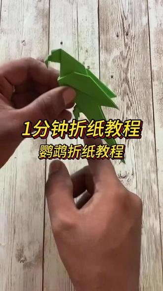 简单好看的鹦鹉折纸来喽 #折纸教程 #幼儿园亲子手工 #小手工 #简单小手工 #童年的纸飞机