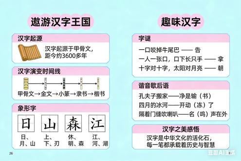 五下遨游汉字王国手抄报