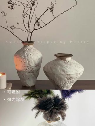 YUXI/与西鸵鸟伸缩毛掸家用除尘防静电手工不掉毛墙角扫灰掸子#家居软装搭配 #家居摆件 #家居生活 #绿植 #装饰品