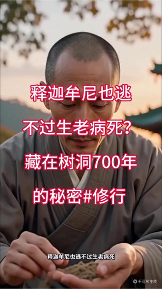 释迦牟尼也逃不过生老病死?藏在树洞700年的秘密#修行 #人生感悟 #禅意 #智慧人生 #情感共鸣