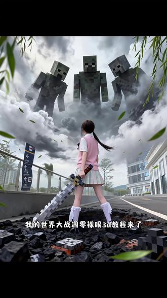 我的世界大战凋零裸眼3d教程来啦 #我的世界 #醒图 #醒图创作者 #jk #像素艺术 我的世界像素画 我的世界大战凋零ai指令