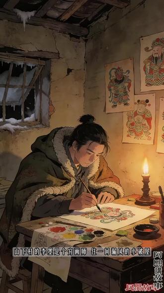 惊了!穷画师唤醒画中仙女,本以为是人生逆袭结果却|民间故事 还在找治愈又有意义的故事?这则中国民间小故事千万别错过!
山下村有个穷画师叫李墨,住漏风破屋,全靠给乡亲画年画换口饭吃。一次他给村头土地庙画《仙女献瑞图》,熬了三个通宵完工后,随口念叨想让画中仙女帮着收拾屋子 —— 没想到,仙女真的从画里飘了下来!
仙女见他勤恳善良,天天帮他洗衣做饭、打理家务,李墨的画画生意也渐渐有了起色。可日子一好,他就飘了:不仅逼仙女帮自己画名贵山水画谋利,甚至把仙女锁在屋里不让她走。
谁料当晚狂风大作,所有画作被吹乱,那幅《仙女献瑞图》竟变成了白纸,仙女也没了踪影,只留下一张字条:“勤能补拙,贪则失本,好日子要靠自己挣。”
醒悟后的李墨重新踏实生活,靠自己的双手慢慢成了有名的画师。其实这故事早告诉我们:天上不会掉馅饼,靠自己打拼来的日子,才最安稳踏实!
喜欢这类民间故事的话,记得关注+ 点赞 + 转发,不然下次就找不到啦!评论区聊聊,你有没有过 “贪念误事” 的小经历~#国风古韵 #漫画 #动画 #民间故事 #睡前故事