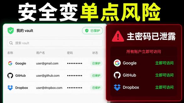 密码管理器更安全,但主密码风险更集中 #密码管理器 #双重验证 #账号安全 #单点风险 #数字安全观