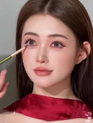 快看,她的妆在“发光”!#亮闪闪的眼影 像银河落在眼睛上bulig buling 的巨美!#化妆师推荐 #爆闪眼影 #仙女妆容 #视觉精灵系妆容