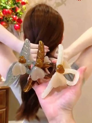 【2个装】夏季爱心抓夹女百搭后脑勺鲨鱼夹高级感时尚双面发卡#抓夹 #抓夹用法 #抓夹发型 #抓夹怎么抓出好看发型