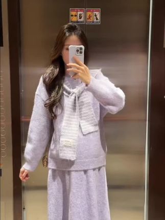 好新鲜的配色啊 #孕妇装 #我的ootd穿搭 #通勤搭配 #早秋黑白灰穿搭测评 #慵懒风穿搭