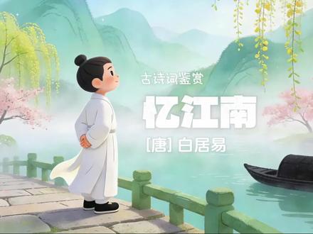 《忆江南》唐·白居易 幼小儿古诗词鉴赏 三年级语文下册 #幼儿古诗 #古诗词 #古诗打卡 #三年级语文 #原创动画