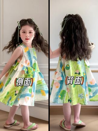 🌊2025夏新款女童沙滩裙来啦!多巴胺配色太亮眼✨ 蓬蓬裙摆小洋裙设计,拍照超上镜!带宝贝去海边,做最靓的小公主👑 ##生女儿就是用来打扮的 女童夏装 #沙滩裙 #多巴胺小洋裙