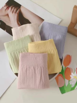 5条装新款中高腰艾草温变女士内裤80-155斤#女士内裤 #温变内裤