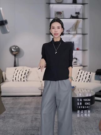 TT设计师【云感呼吸】日系高级感时尚长绒棉高领打底衫TT