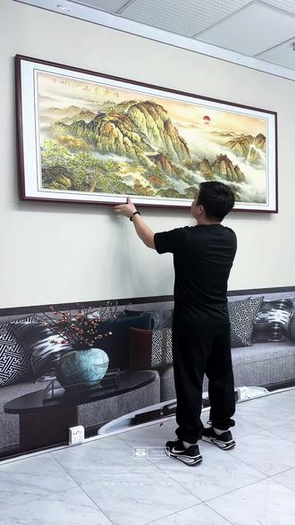 金光描出的东方之美——泰山日出浮雕装饰画#装饰画 #挂画