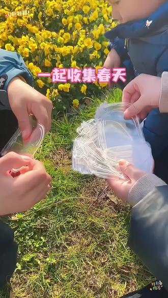 周末带孩子去公园收集春天,动手制作创意书签,送老师送朋友!#手工diy #书签制作 #亲子手工 #亲子互动 #干花书签