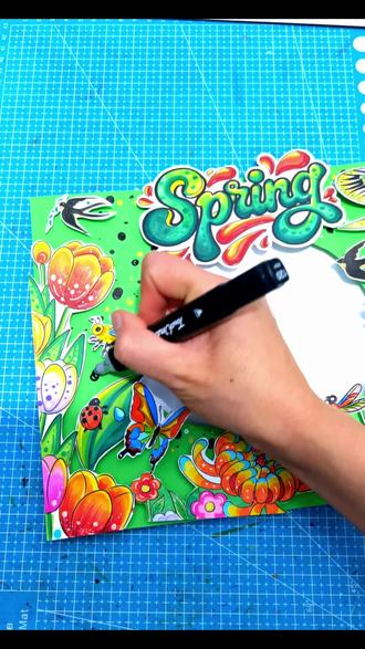 马克笔手绘【英文春天】立体手抄报模板教程
#英文春天手抄报#春天手抄报#手抄报模板#原创手抄报#马克笔手绘