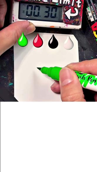 30秒画完绿巨人 #简笔画 #画画 #手绘 #灵魂画手