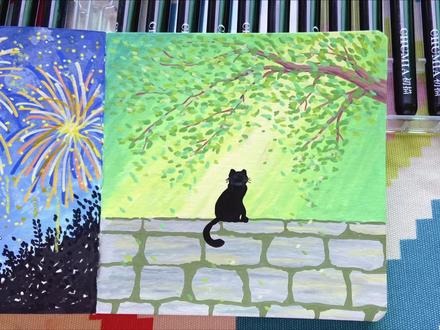 丙烯马克笔·绿光·小猫 风景画
画纸:10*10
画笔:初描丙烯马克笔
#丙烯马克笔 #零基础学画画 #跟着抖音学画画 #画画教程 #治愈系风景