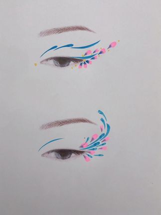 几步搞定超惊艳彩绘眼妆教学结合热门元素 #化妆师笔记 #彩绘妆 #眼妆