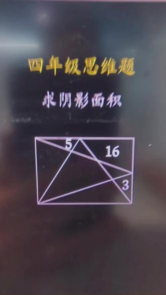 四年级奥数,求阴影面积。一半加一半重叠,重叠等于未覆盖。