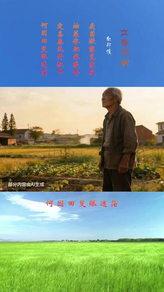 《立春问农》全诗解读
这首小诗以立春时节的田间景象为切入点,绘景与抒怀相融,前两句写春日农郊的生机初萌,后两句以喜景衬老农的迷茫,藏着对农事、春情的细腻叩问,语言浅淡却意韵绵长。
首联**“麦苗凝露觅寒浆,油菜承肥孕暖香”**,是立春田间的鲜活特写:麦苗挂着晨露,似在渴求清冽的春水滋养,嫩苗的娇弱与生机跃然纸上;油菜吸足了肥料,在初融的暖意里孕育着花穗,仿佛连清甜的香气都已在枝间酝酿。一“觅”一“孕”,将麦苗、油菜拟人化,既写尽立春时节万物复苏、农物蓄势的美好景致,也暗扣“问农”的主题,铺垫出春耕将启的氛围。
颔联**“定喜春风开淑早,何因田叟眼迷茫?”**,由景生问,形成鲜明的情感反差:按常理,春风早早送来温和淑气,农物长势喜人,本是农家人最该欢喜的光景,可为何田间的老农,眼中却满是迷茫?一个“定喜”的笃定,对应一个“何因”的追问,打破了春日农景的美好预期,让小诗的意境从单纯的绘景,转向对老农心境的探寻。
诗人没有明说老农迷茫的缘由,却留足了想象空间:或许是担忧早春乍暖还寒,倒春寒会伤了嫩苗;或许是愁春耕的农资、水利未备,空有好景致却难遂耕耘;或许是念及年成未知,对丰收的期盼里藏着忐忑。这份迷茫,不是对春日的失望,而是农家人与土地相伴一生的谨慎,是对农事点滴的牵挂,让这首小诗跳出了一般春日诗的欢悦,多了几分贴近乡土、体恤农人的真切与厚重。
整体而言,全诗以“问”贯之,从景的美好到人的迷茫,层层递进,既勾勒出立春独有的田园意趣,又借老农的心境,写出农耕生活里的喜忧相伴,平淡的字句中,藏着对乡土、农人的细腻观察与温情。
#立春