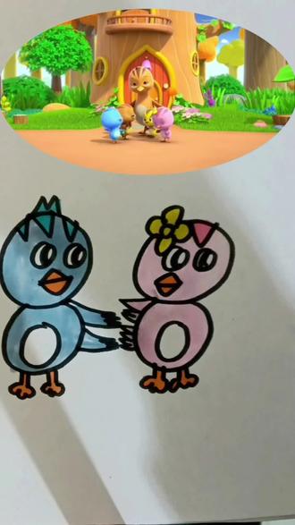 萌鸡小队简笔画#简笔画 #创意儿童画 #动画