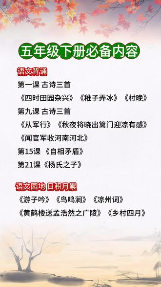 #五年级 下册要背诵的内容,#寒假预习 就用这本学霸速记,每课每单元要掌握的重点都在这了,假期预习,开学复习,省时又高效!#学霸速记 #知识点总结 #必考考点