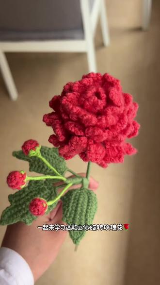 立体旋转玫瑰花教程 没有花期的玫瑰,代表永远的偏爱#毛线钩织#玫瑰
钩织教程#立体旋转玫瑰花#钩勾织小物件