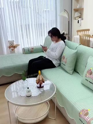 冰丝沙发垫,还印了小狗狗🐶,真可爱呀☺️#凉席三件套 #好物分享 #冰丝沙发垫