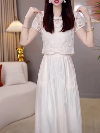 #气质仙女裙穿搭 #两件套连衣裙