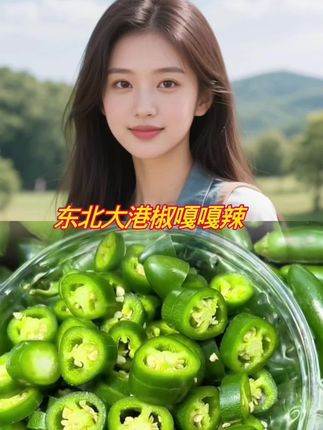 特辣的东北大港椒,现摘现发货,腌咸菜那可老好吃了,清脆爽口#港椒 #泡椒 #辣椒 #嘎嘎辣 #抖音美食精选