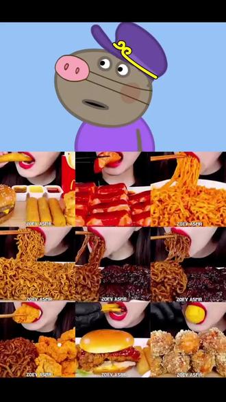 小猪佩奇搞笑视频 #吃播讲故事#小猪佩奇搞笑视频配音