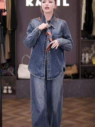 #牛仔套装@上热门🔥🔥🔥 @DOU+上热门