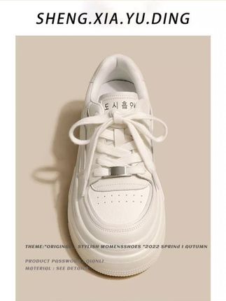 6cm小白鞋女款2025爆款增高小个子厚底韩版百搭板鞋夏季透气女鞋