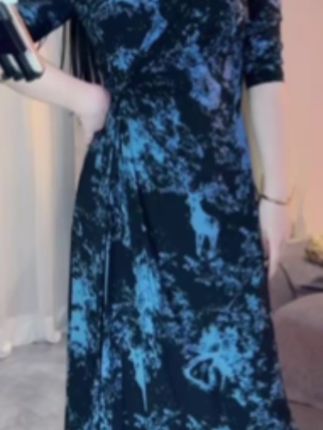 【高端定制】法式高贵轻奢优雅时尚连衣裙修身显瘦气质印花鱼尾裙#裙子 #连衣裙 #裙子控 #鱼尾裙 #连衣裙穿搭