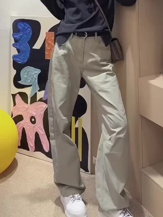 #牛仔裤 #工装裤 #秋季穿搭#窄版阔腿裤 #百搭裤子 强烈推荐