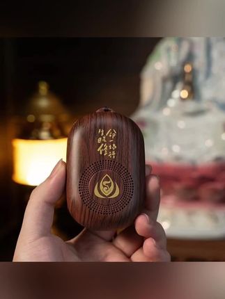 #传统工艺 静心禅乐播放器便携手持挂脖老人唱机充电插卡普陀山随身听 108首