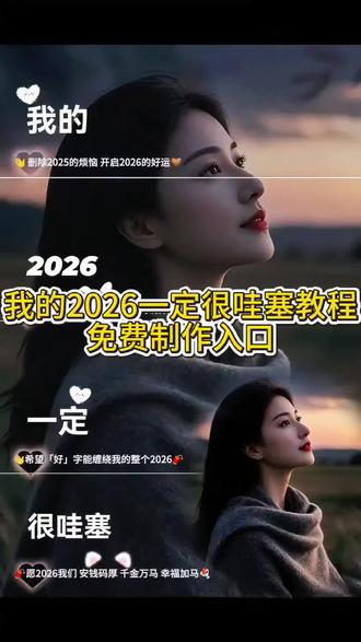 你们要的我的2026一定很哇塞制作教程来了! 我的2026特效入口#我的2026一定很哇塞 #我的2026很哇塞 #剪映 #愿你们所愿皆成真 #2026愿一切皆所愿 套模板一键生成视频2026模版视频 我的2026一定很哇塞文案