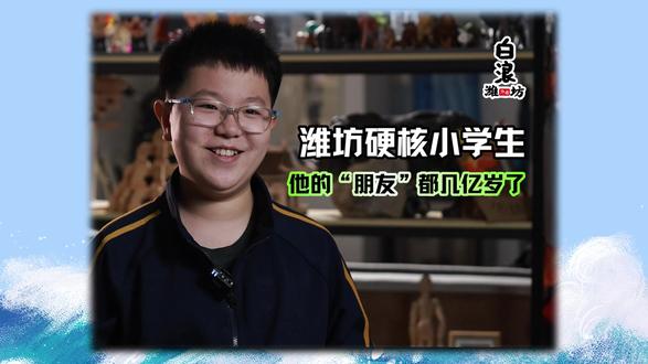 潍坊硬核小学生,他的“朋友”都几亿岁了。@大虎和小虎