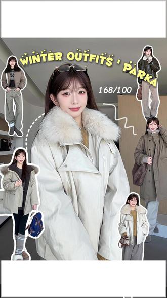 适合身高168的姐妹穿的派克服,怎么可以这么好看!#我的初雪穿搭准备好啦 #派克服 #今天穿什么 #ootd穿搭 #今日穿搭