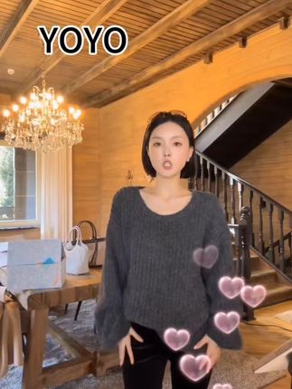 FORNI 妈妈的手工毛衣 粗线绵羊毛针织毛衣#毛衣#针织衫#YOYO#每日分享#新款上新