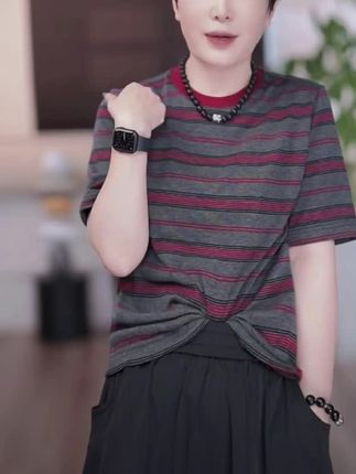 【艳姐推荐】早秋新款气质百搭条纹T恤上衣24315#热门题材复盘 #股票涨停的原理 #热门题材复盘 #股票涨停的原理