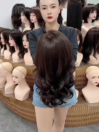 #适合所有脸型 #增加发量 #减龄气质 #发型 这款真发假发套装实在是太适合喜欢变换发型又怕伤害秀发的你了。它是用自然真发制作而成,质量上沉,色泽光鲜亮丽,更显女性的妩媚魅力。设计风格独特的大波浪,浪漫而优雅,无论是日常还是特殊场合,都能让你焕发出独特。的风采,更重要的是它的穿戴方便快捷,轻松就能打造出完美的造型,无需花费大量的时间和精力,是你的理想选择哦!