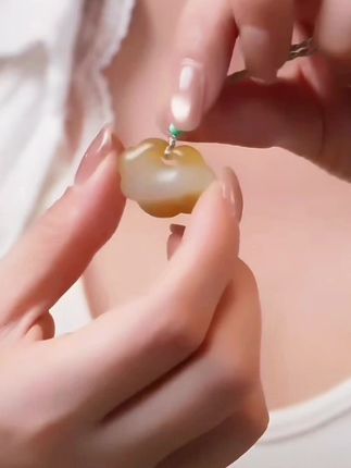 18K金唐玉如意锁#唐玉如意锁